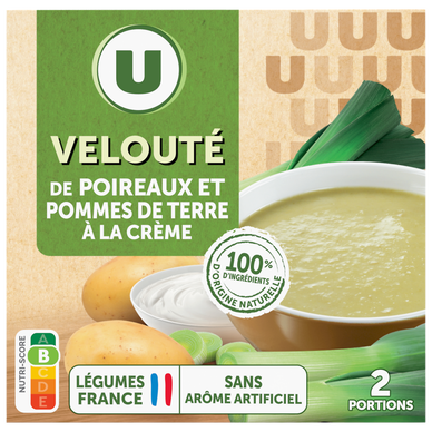 Soupe Velouté de poireaux et pommes de terre 2 briques de 30cl, 620g
