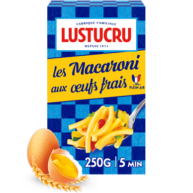 Pâtes Spaghettis courts aux oeufs LUSTUCRU, 250g