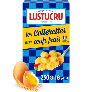 Pâtes Collerettes aux oeufs LUSTUCRU, 250g