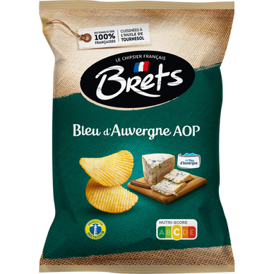 Chips saveur Bleu d'Auvergne BRETS 125g