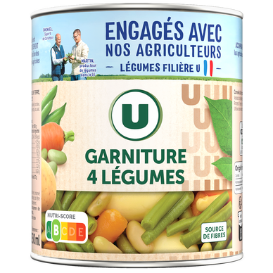 Légumes Garniture recette 4 légumes - Boîte 510g