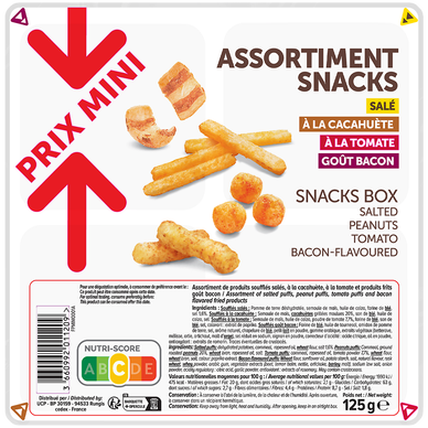 Biscuits apéritifs Coffret snack PRIX MINI - 125g
