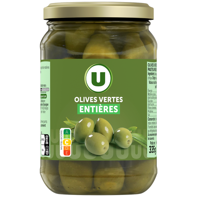Olives vertes entières  37cl, 200g