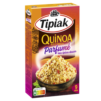 Quinoa parfumé aux épices douces sachets doseurs TIPIAK - 4x60g