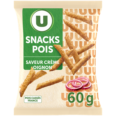 Biscuits apéritifs Snack pois saveur crème oignon 60g
