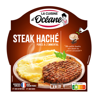 Steak haché purée à l'emmental LA CUISINE D'OCEANE, 300g