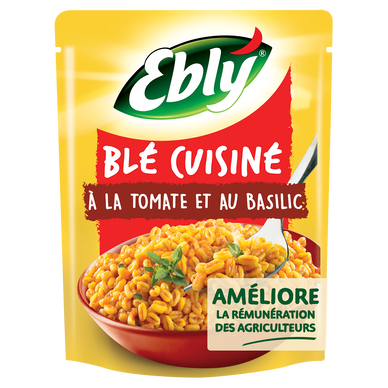 Blé cuisiné tomate et basilic express micro-onde 2min EBLY - Sachet 220g