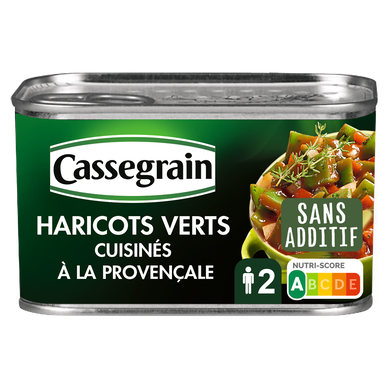 Haricots verts plats à la Provençale CASSEGRAIN - Boîte 375g