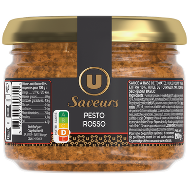 Sauce pesto rosso  bocal de 190g