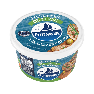 Rillettes de thon aux olives vertes PETIT NAVIRE - 125g
