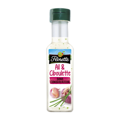 Sauce salade à l'ail et ciboulette, FLORETTE, pot 175ml