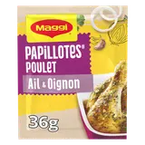 Assaisonnement papillottes de poulet à l'ail et aux oignons MAGGI, sachet de 36g