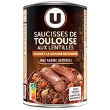 Saucisses de Toulouse aux lentilles Boîte de 420g