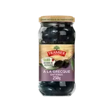Olives Noires à la Greque Entières Sans Résidus de Pesticides TRAMIER-bocal 250g