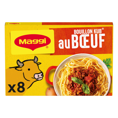 Bouillon cube boeuf MAGGI, boite de 8 cubes, 80g