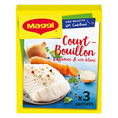 Court bouillon légumes et vin blanc Maggi - 150g - 3 sachets