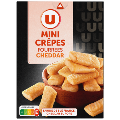 Mini crêpes fourrées au fromage cheddar  65g