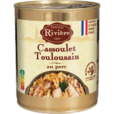 Cassoulet Toulousain au porc MAISON RIVIERE Boîte de 840g