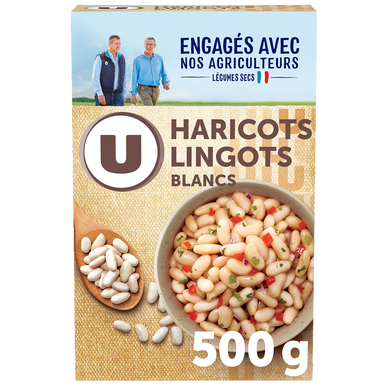 Haricots lingot blanc , étui de 500g