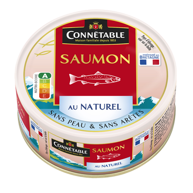 Saumon sans peau sans arêtes au naturel - CONNÉTABLE - 112g