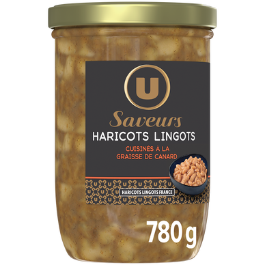 Haricots lingots cuisinés à la graissen de canard 780g