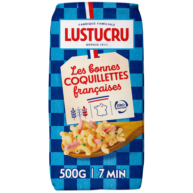 Pâtes Coquillettes qualité supérieure lbpf LUSTUCRU 500g