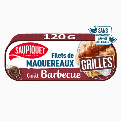 Filets de maquereaux grillés goût barbecue  SAUPIQUET - 120g