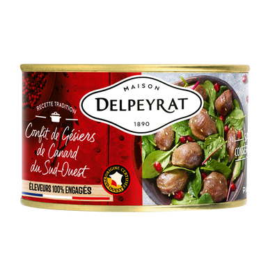 Gesiers confits de cnrd igp sud-ouest DELPEYRAT bocal 385g
