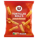 Tortillas chips roll's goût fromage paquet de 125g