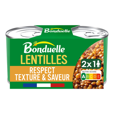 Lentilles très peu de jus BONDUELLE 2x130g