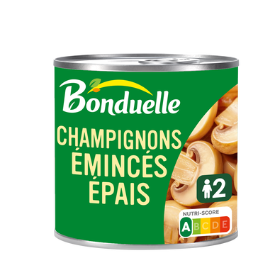Champignons émincés épais BONDUELLE - Boîte 230g