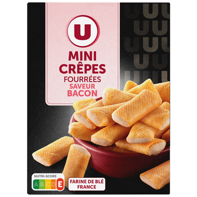 Mini crêpes fourrées goût bacon  paquet de 65g