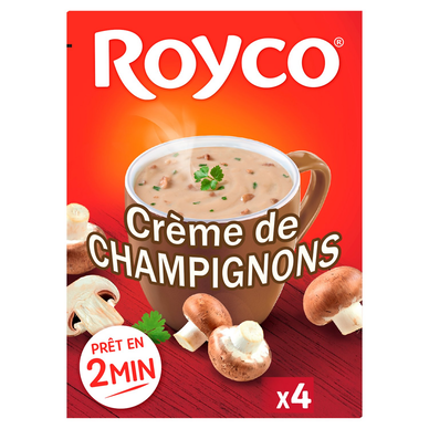Soupe Crème de champignons ROYCO, Etui de 4 Sachets pour 64g
