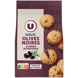 Sablés apéritifs olives noires  & herbes de Provence  U 100g