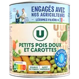 Petits pois doux et carottes Cuisson vapeur - Boîte de 530g net égoutté