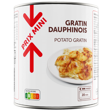 Gratin dauphinois PRIX MINI - boîte 850g