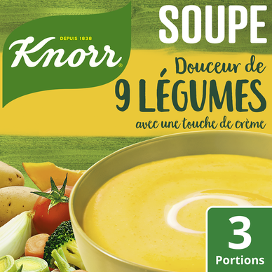 Soupe déshydratée Douceur de 9 Légumes KNORR 3 portions