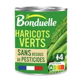 Haricots verts extra-fins Sans résidu de pesticides BONDUELLE - Boîtede 440g net égoutté