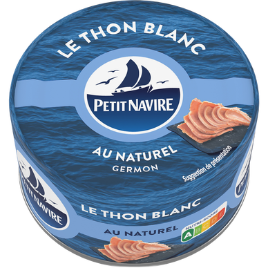 Thon blanc au naturel PETIT NAVIRE, 93g