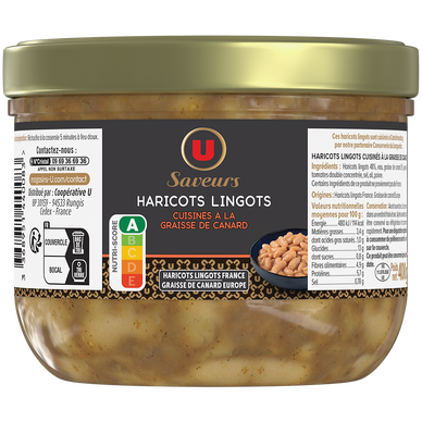 Haricots lingots cuisinés à la graisse de canard 400g