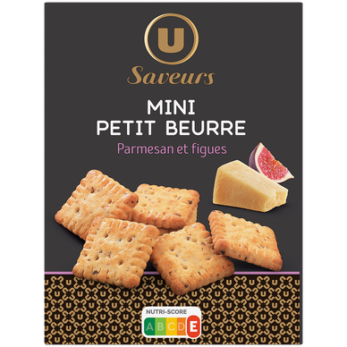 Biscuits apéritifs Mini petit beurre parmesan figue 65g