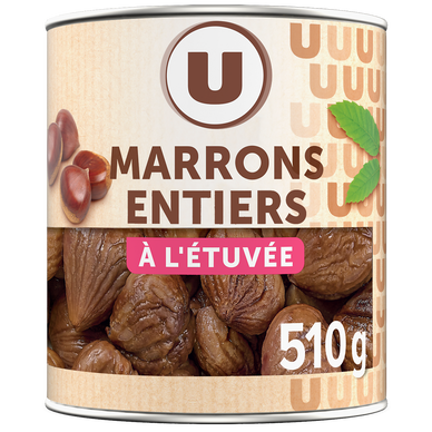 Marrons entiers à l'étuvée - Boîte de 510g net égoutté