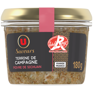 Terrine de campagne label rouge poivre Sichuan verrine 180g