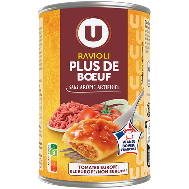 Ravioli plus de boeuf boîte 1/2 400g