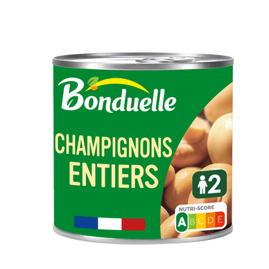 Champignons entiers sans sulfite BONDUELLE - Boîte 230g