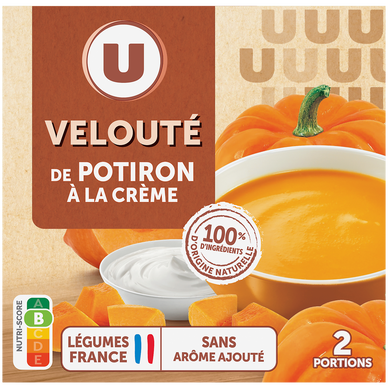 Soupe Velouté de potiron à la crème fraîche 2 briques de 30cl, 620g