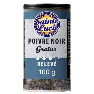 Poivre noir grains SAINTE LUCIE, 100g