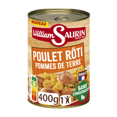 Poulet rôti pommes de terre et jus aux herbes WILLIAM SAURIN 400g