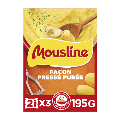 Purée façon presse purée 2 personnes MOUSLINE x3 195g