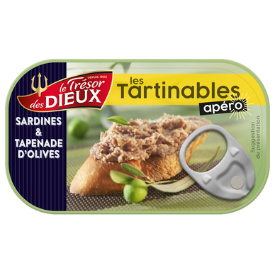 Tartinable sardines & tapenade d'olives LES DIEUX, 90g